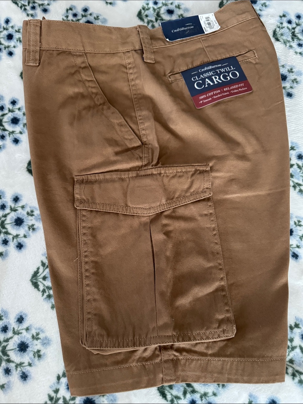 croft & barrow Men's Classic Twill Cargo Shorts - Brown size 32